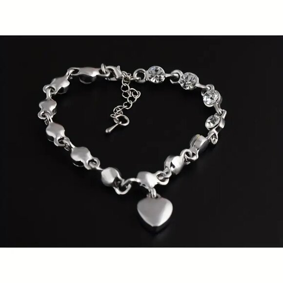 💙 Stunning Heart of the Ocean Rhinestone Bracelet for Girls 💙 - Picture 4 of 5